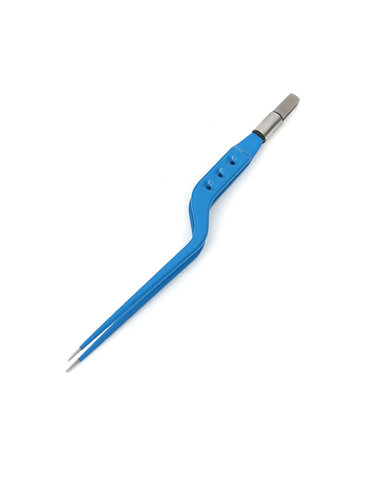 Surgical Instruments Bipolar Coagulating Tweezers Electrocoagulating Wire Insert Type High Temperature And High Pressure Electrocoagulation Forceps