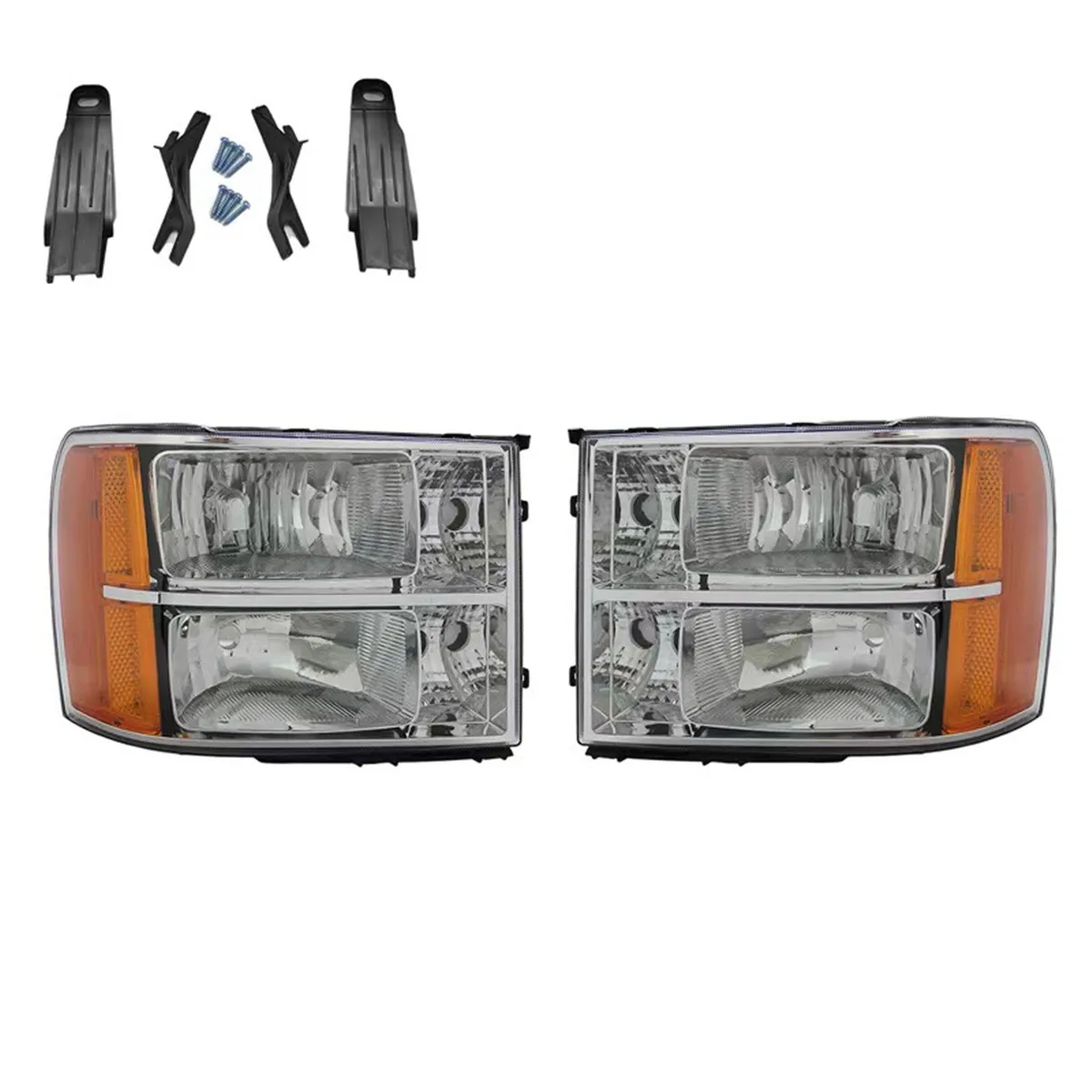 공장 자동차 전조등 램프, GMC Sierra 전조등, 할로겐 어셈블리, OEM No GM2502283, 2007-2013 년