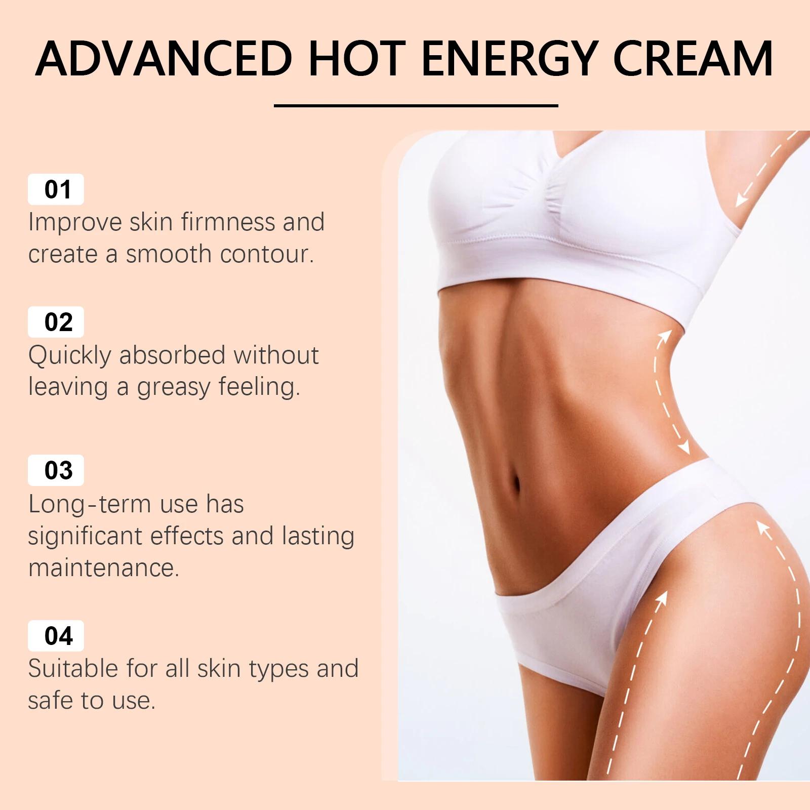 Ginger Perspiration Firming Cream Detoxify Health Fat Burning Lose Weight Sweat S-Shaped Hourglass Slim Sexy Strong Figure Cream