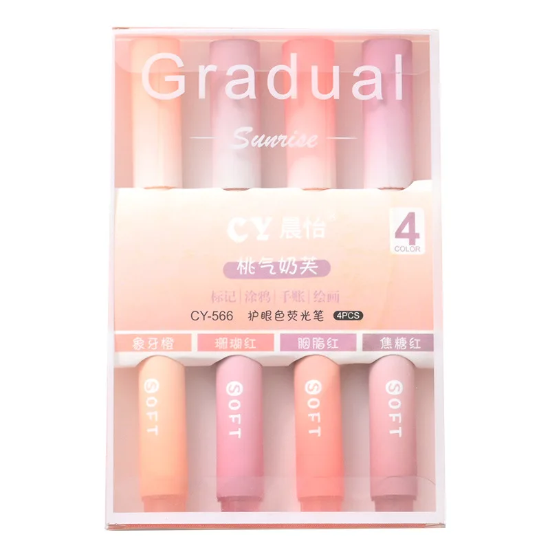 4Pcs set Kawaii Highlighter Pens Cute DIY Spot Liner Marker Drawing Painting Markers Japan Stationery School Office Supplies highlighter pen marker pen highlighter marker art marker