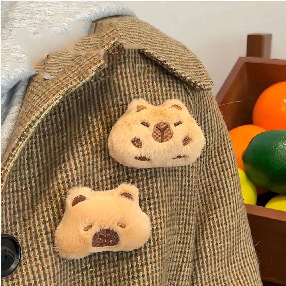Funny Cartoon Capybara Plush Keychain Plush Stuffed Soft Brooches Toys Guinea Pig Pendant Couple plush keychain,capybara plush toy,key chain,plush toy