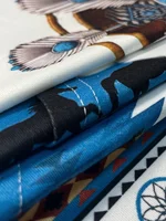 Sudadera con capucha con estampado étnico occidental para mujer, Sudadera con capucha informal con estampado retro, tops para mujer 4