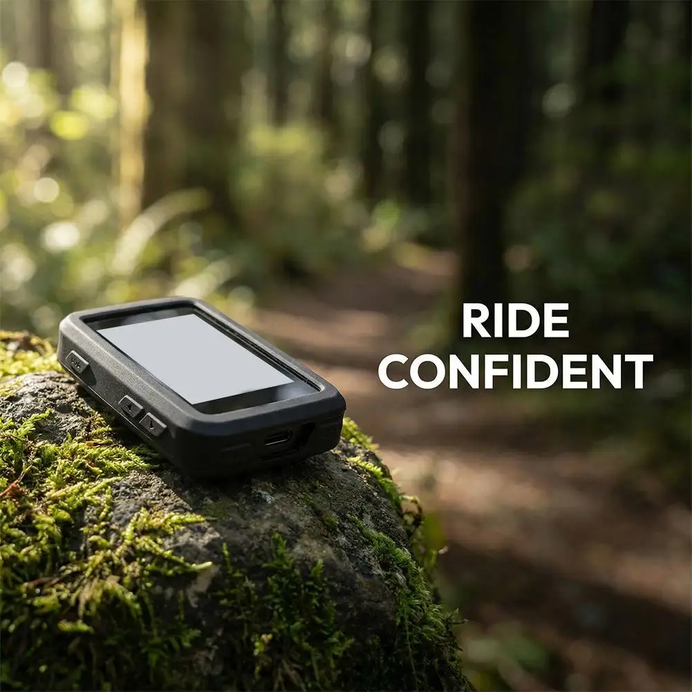 Silicone Soft Edge GPS Bike Computer Protective Case with Screen Protector Film