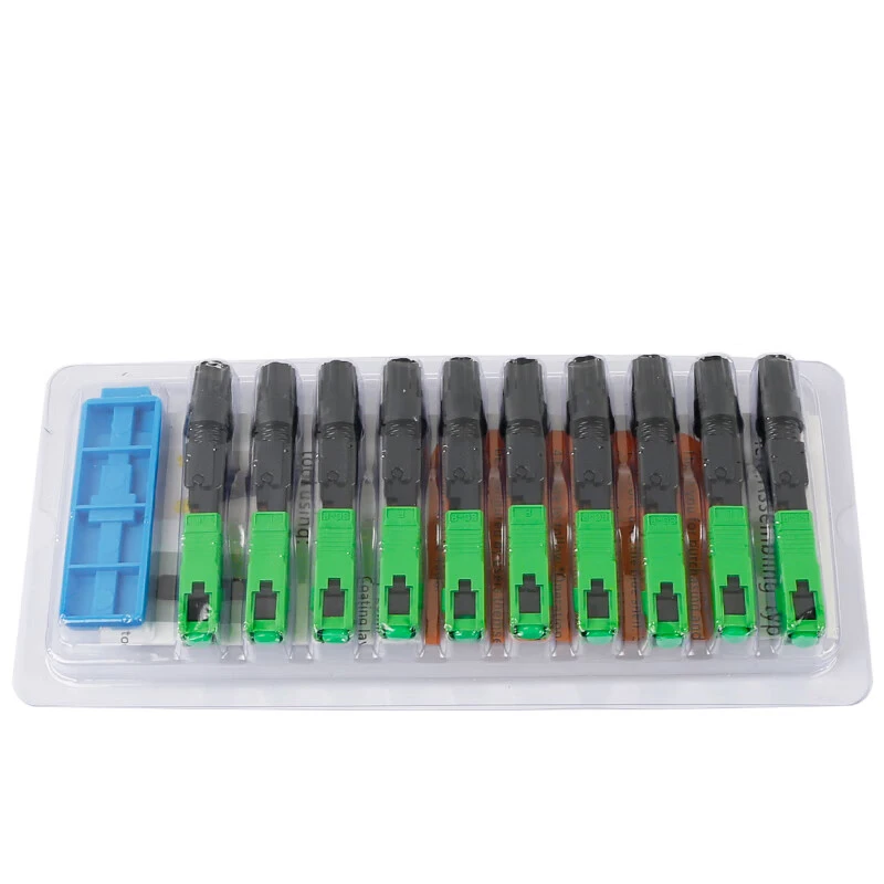 50pcs 100pcs SC APC Fast Connector Embedded Connector FTTH Tool Cold Fiber Fast SC Fiber Optic