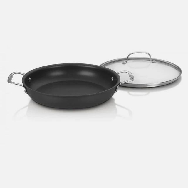 Cuisinart 12-Inch Skillet, Nonstick-Hard-Anodized with Glass Cover, 622-30G  - AliExpress