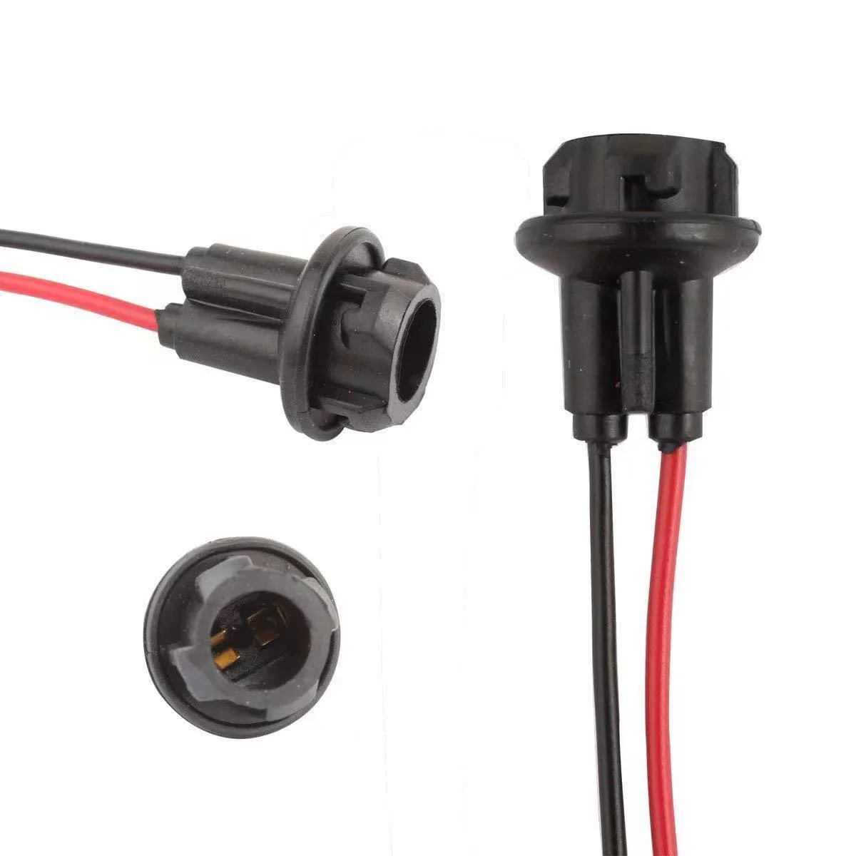 T10 Auto Car Socket Connector Extension DC 0V ~ 12V Light Bulb Socket W5W 168 194 for Cars Trucks Boats Lamp Base Fittings 10pcs