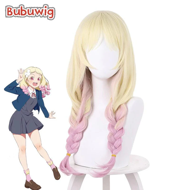 Bubuwig Capelli Sintetici Love Live!Super Star!! Parrucca Cosplay Onitsuka Natsumi 60Cm Parrucche Rosa Sfumate Bionde Lunghe Resistenti Al Calore