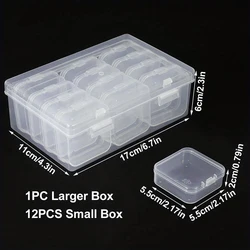 Handmade Clear Plastic Storage Box for Beading, Art, DIY, Crafts & Jewelry Supplies (12 gird)