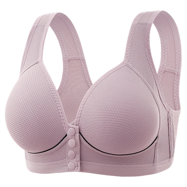 New Breathable Gathering Steel Ring Free Kids Youth Underwear Comfortable Traceless Front Open Button Thin Women's Bra 2