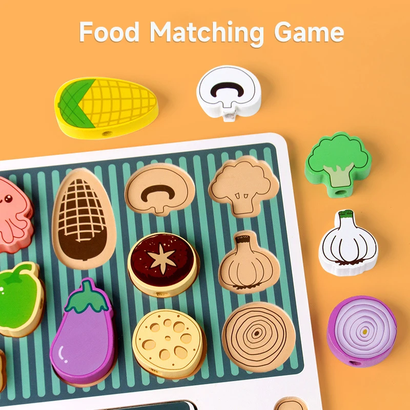 Children Simulated Barbecue Toy Set Kids Wooden Simulation Food Barbecue Cooking Toys Parent-Child Interaction Play House Toys 3