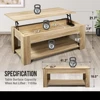 Lift Top Coffee Table w/Storage, Storage Coffee Table w/Lift Top for Living Room, Rising Tabletop Coffee Table w/Hidden 3