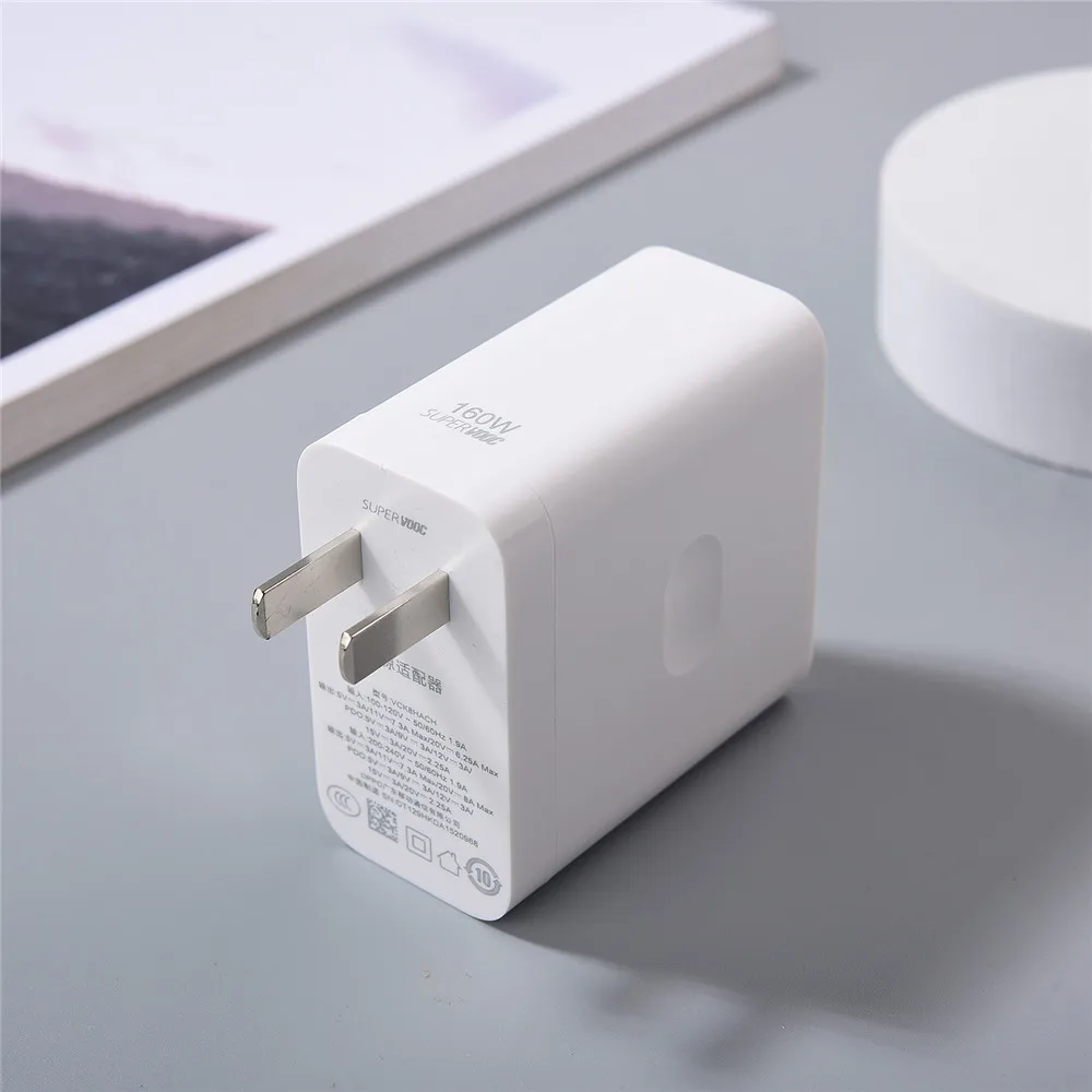 thumbnail image 1 of Cargador rápido SuperVOOC de 160 W, adaptador de corriente, cable USB tipo C PD de 12 A, original para Realme GT 5 3 Pro Neo 5 3 2 para OPPO Oneplus, 1 of 5
