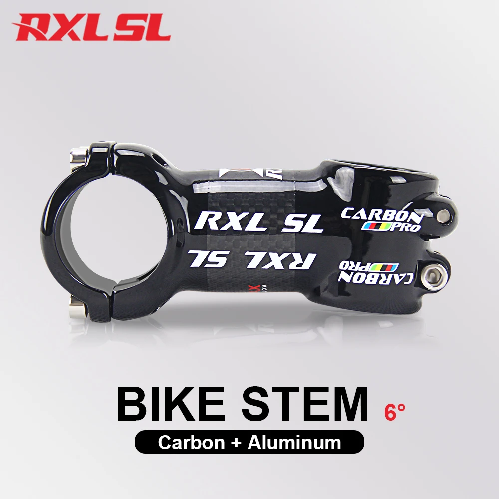 RXL SL Carbon Aluminum Bike Stem, 6 Degree, MTB Handlebar, Power 31.8mm, Road Bike Table, Bicycle Handlebar Stem For MTB Mount