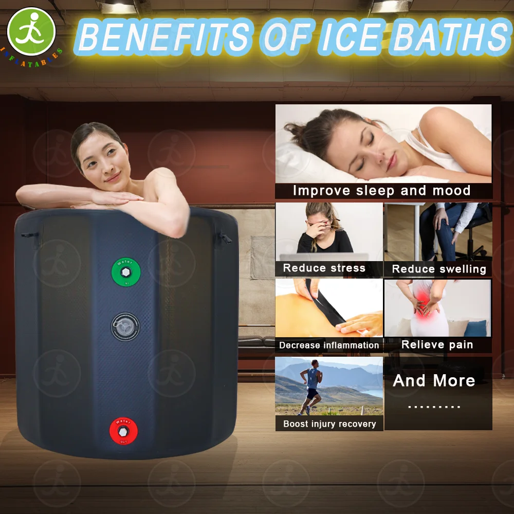 Winter Clearance! Portable Ice Bath, Outdoor Inflatable Ice Bath Cold Water Spa Portable Foldable Sports Ice Bath Tub Inflatable 4