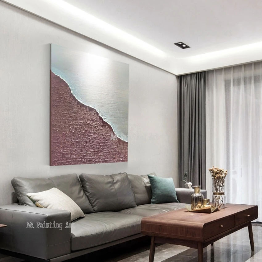 

Wall Decoration Picture Home Goods Art Painted Abstract Oil Painting Thick Acrylic Artwork On Canvas Frameless Craft For Hotel