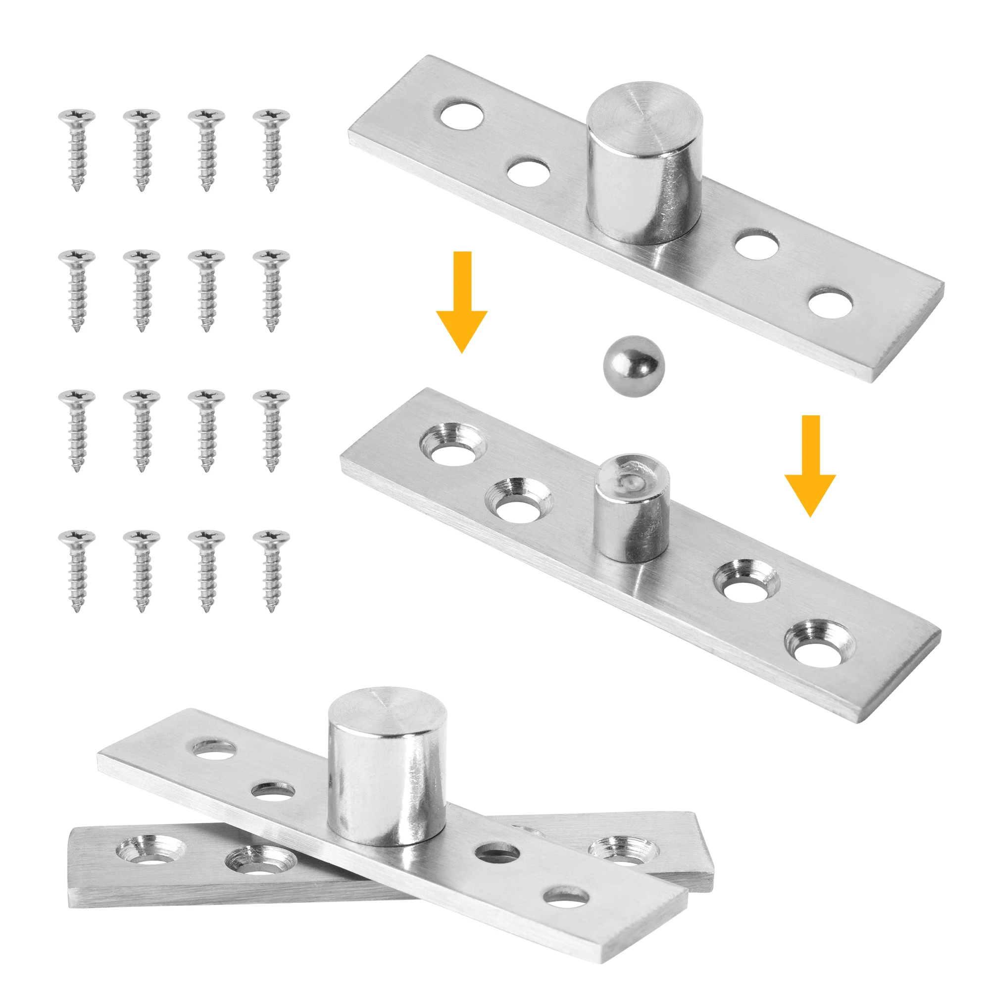 Stainless Steel Pivot Hinge Central and Offset-Axes Rotating Hinge 360 Degree Door Concealing Up Down Shaft for Wooden Doors stainless steel hinges door hinges
