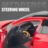 1:24 AUDI RS6 Alloy Miniature Car Model Toy Travel Edition Metal Diecast Vehicle 6 Doors Opened Sound Light Boys Christmas Gifts 6