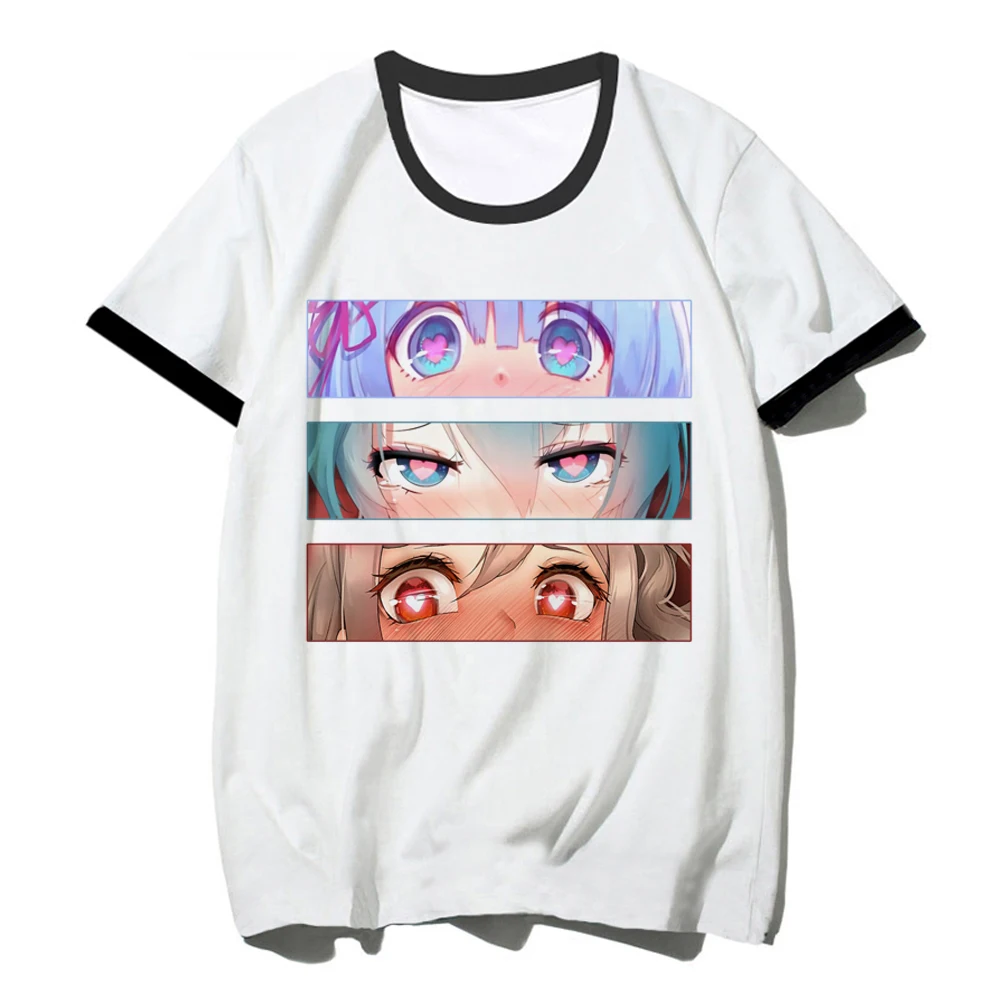 

Anime Eyes top women comic streetwear Japanese tshirt female y2k clothing