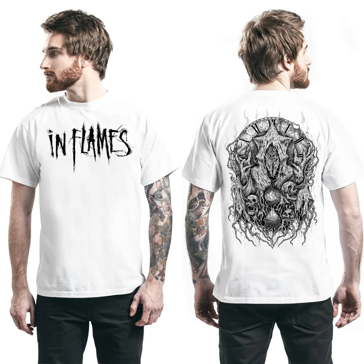 Hot in Flames 그래픽 코튼 티셔츠 유니섹스 여름 반팔 패션 브랜드 티셔츠 럭셔리 캐주얼 빈티지 티셔츠