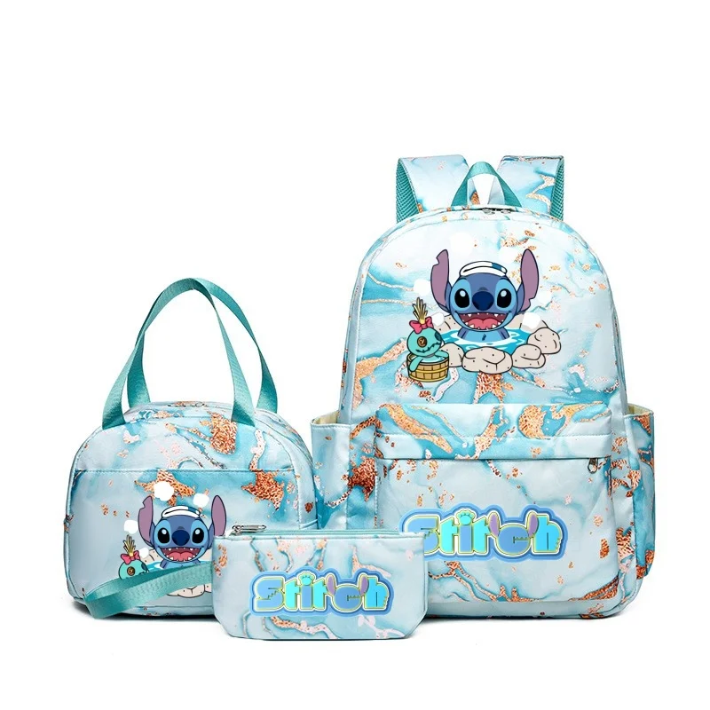 3Pcs Lilo & Stitch Anime Print Backpack Set, With Tote and Pouch, Large Capacity Lightweight And Breathable Outdoor Knapsack 5