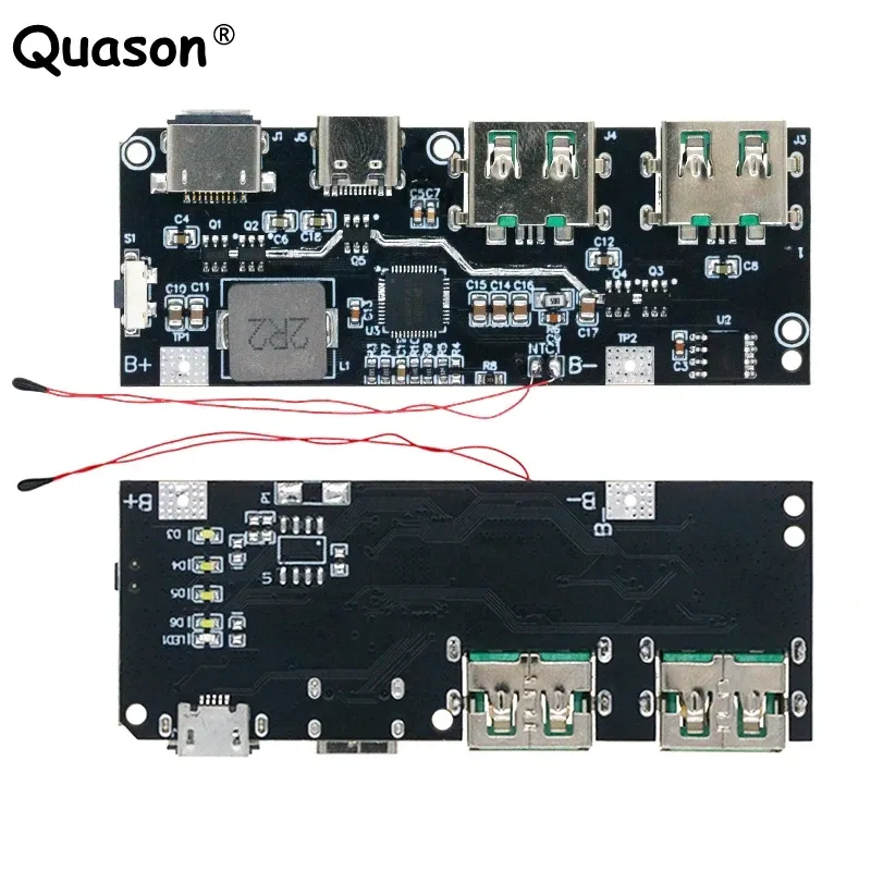 QC4.0 QC3.0 LED Dual USB 5V 4.5A 22.5W Micro/Type-C USB Mobile Power Bank 18650 Charging Module Temperature / Circuit Protection