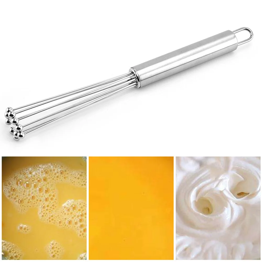 

1PCS Drink Whisk Mixer Egg Beater Stainless Steel Egg Beaters Kitchen Tools Hand Egg Mixer Cooking Foamer Wisk Cook