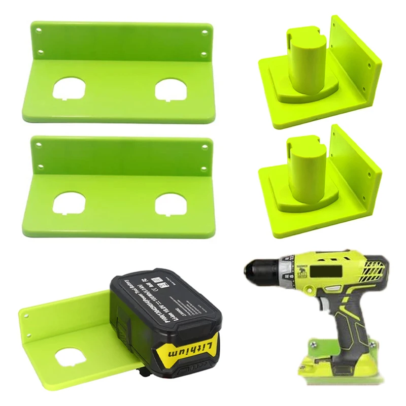 BatteryandToolDrillWallMountHolderforRyobi18VBatteryand