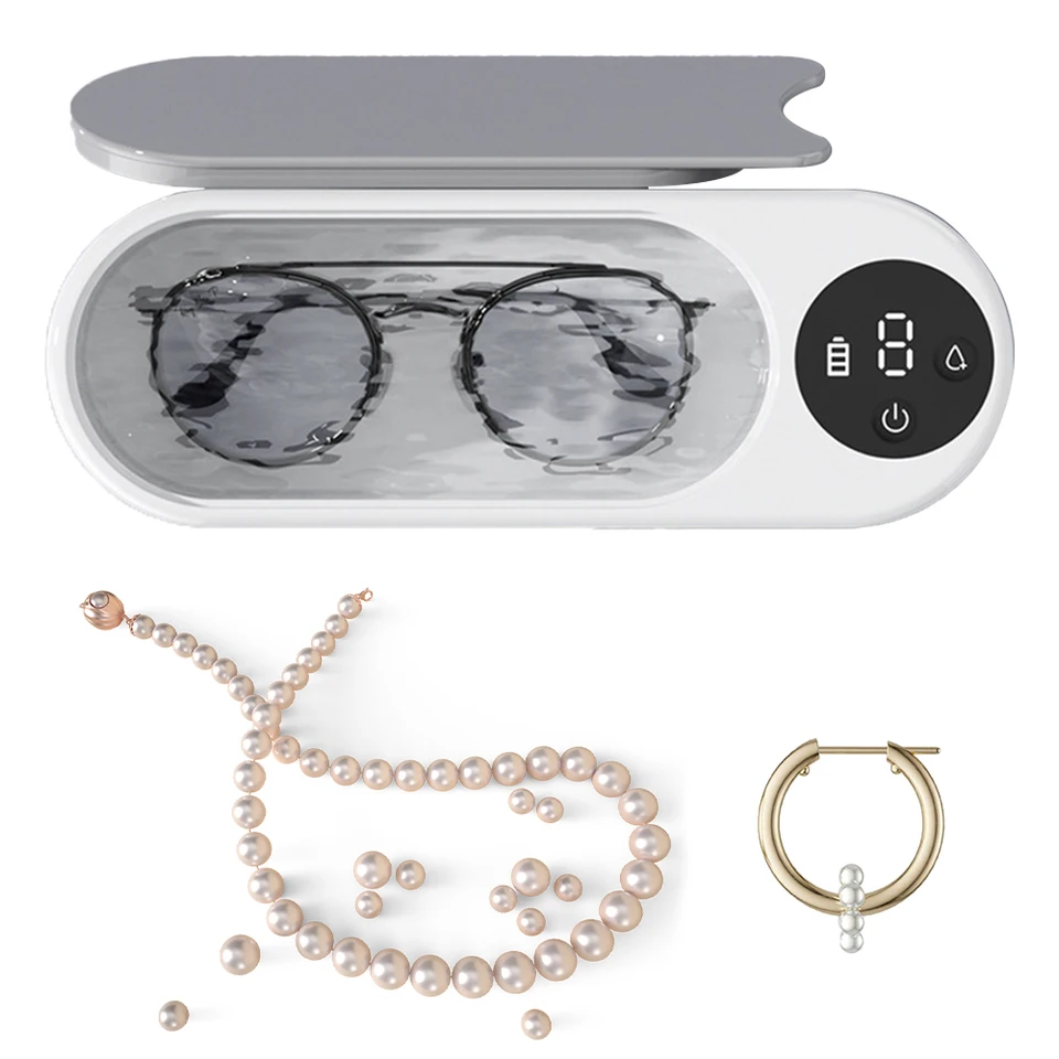 Portable Ultrasonic Eyeglass Cleaner for Jewelry
