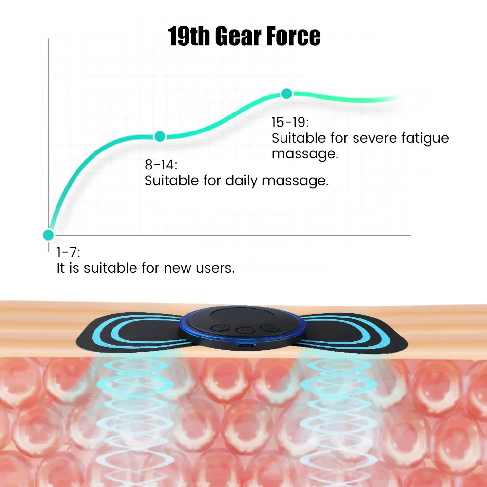 Portable Electric 8 Modes EMS Mini Neck Massager Shoulder Cervical Massage Muscle Stimulator Pain Relief Neck Back Relaxation - immagine 4