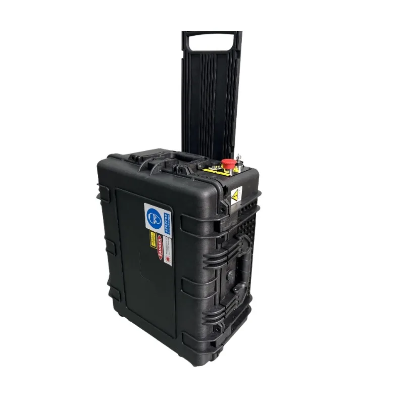 Pulsed laser cleaner luggage type 300w laser rust and paint removal graffiti removal 4