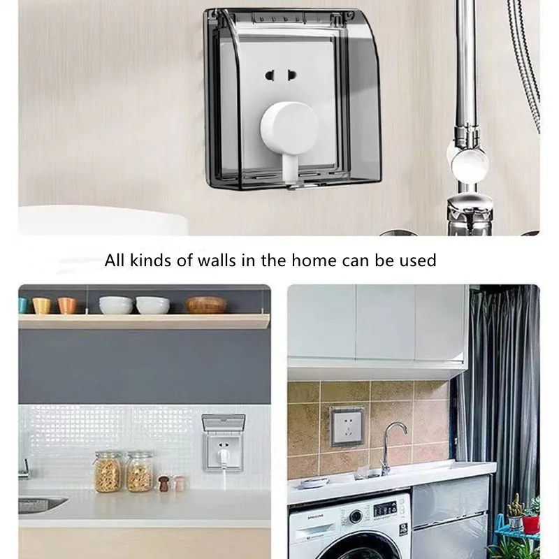 Model 86 receptacle waterproof cover Self-adhesive switch protective cover baby protective Bath receptacle splash box