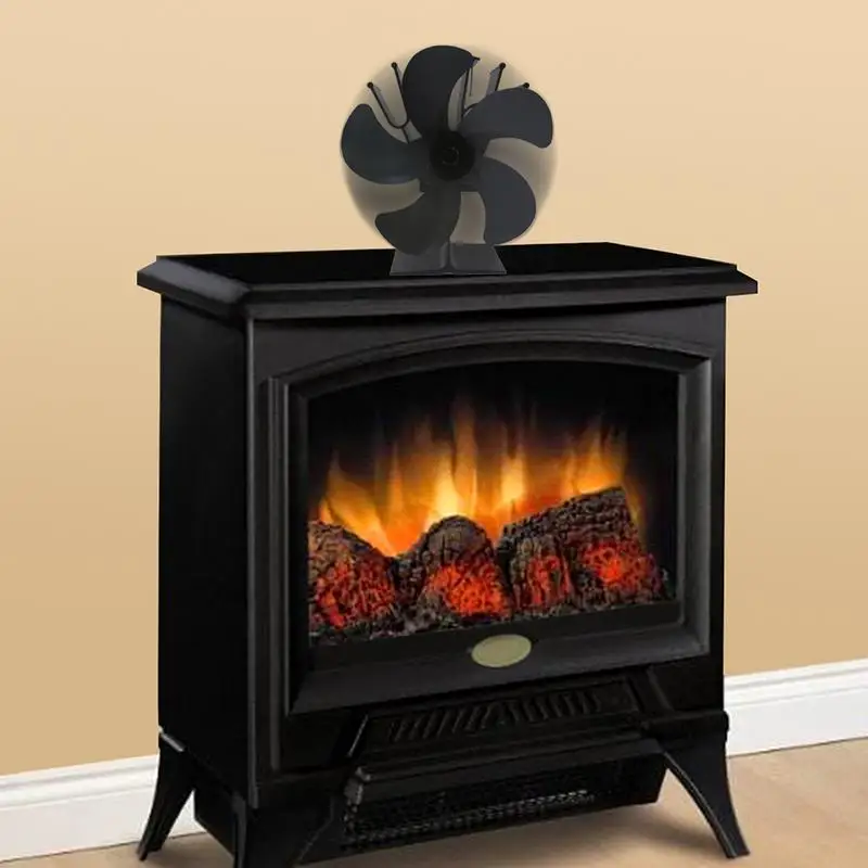 

Heat Powered Stove Fireplace Fan 5 Blade Wood Stove Fans Silent Motor Heat Fan For Wood/Log Stoves/Fireplaces/Heater
