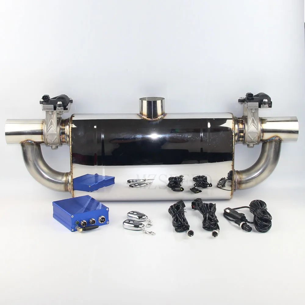 Car Electronic control valve muffler stainless steel exhaust pipe