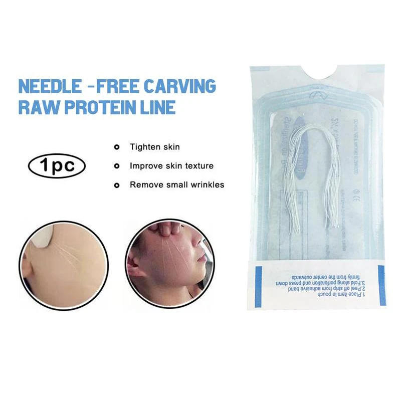 Face Filler 60/120pcs Absorbable No Needle Gold Protein Line Anti-wrinkle Lift Firming Collagen Thread Anti-Aging Skin Care