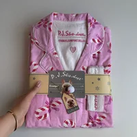 2024 New Pajamas Suit Cotton 2 Piece Set Women Print Cartoon Nightwear Long Sleeve Trousers Set Autumn Loungewear Home Clothes