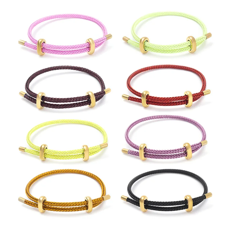 Europe and the United States popular hand-woven bracelet stainless steel letters couples fashion jewellery multi-colour optional
