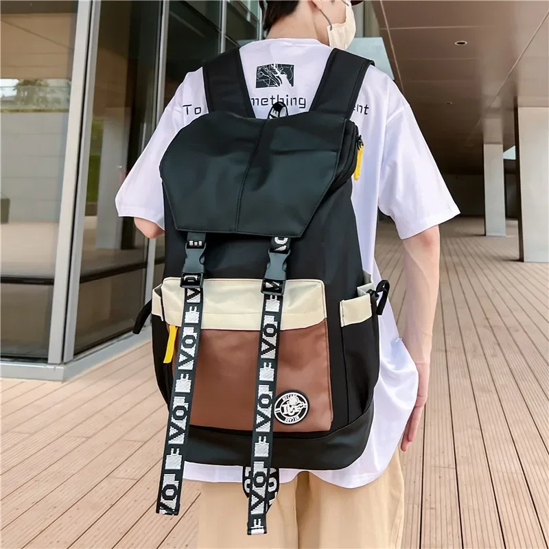 

Современный Модный Цветной рюкзак в южнокорейском стиле, уличный дорожный ранец для отдыха, индивидуальная школьная сумка для мужчин и женщин