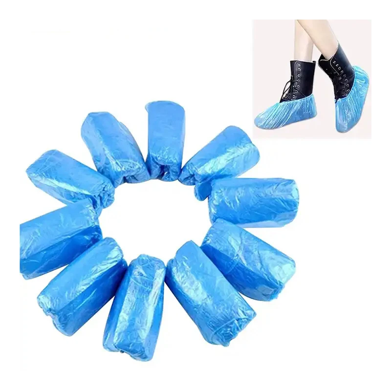 Disposable Shoe Covers Plastic Shoe Cover Rain Shoe Covers Shoe Covers 100 PCS Plastic Disposable Shoe Covers Cleaning Overshoes Outdoor Rainy Day Carpet Cleaning Shoe Cover Waterproof Covers