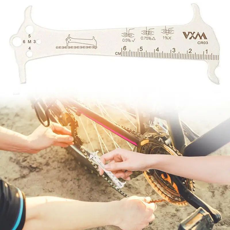 Bike Chain Wear Indicator Safe and High Hardness Tool Kits Cost Saving Tool Kits Chain Measuring Ruler Bike Chain Wear Indicator