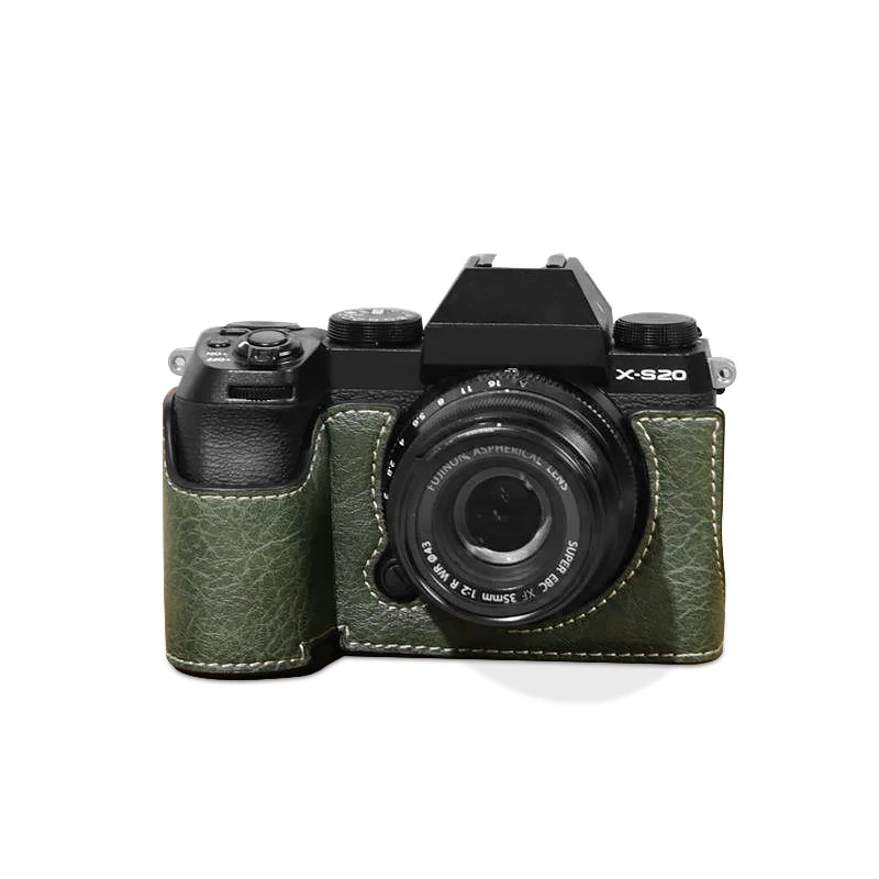 범용 버전 후지 XS20 베이스 가죽 케이스, 가죽 휴대용 카메라 가방, DSLR 카메라 케이스, 디지털 카메라 케이스에 적합