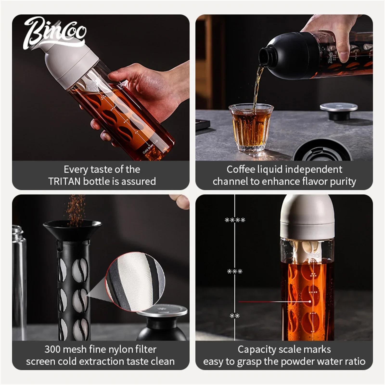 صانع القهوة الباردة الاحترافي من بينكو، مصنوع من م...