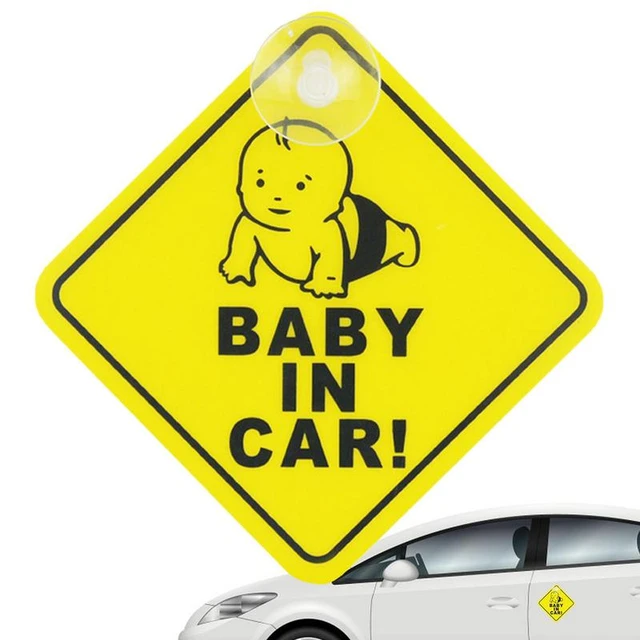Autocollant de sécurité pour bébé à bord, jaune vif, panneaux de moulage,  enfant dans la voiture, pare-chocs de fenêtre, autocollant en iode -  AliExpress