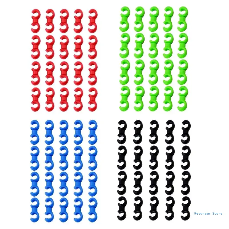 

Зажимы для велосипедных тросов, вращающиеся S-образные зажимы, 20 шт.