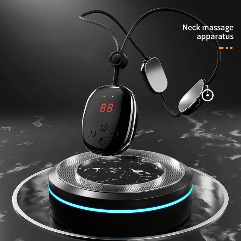 Portable Neck Massager Smart Electric Cervical Spine Massage Pendant Mini Vibrating  Neck Massager With EMS And Hot Compress - AliExpress