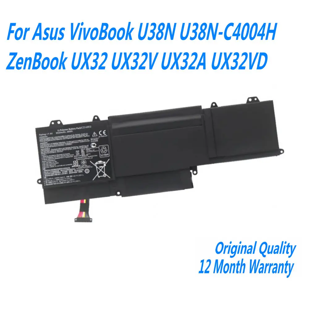 Nuova Batteria Per Laptop 7.4V 6520Mah 48Wh C23-Ux32 Per Asus Vivobook U38N U38N-C4004H Zenbook Ux32 Ux32V Ux32A Ux32Vd