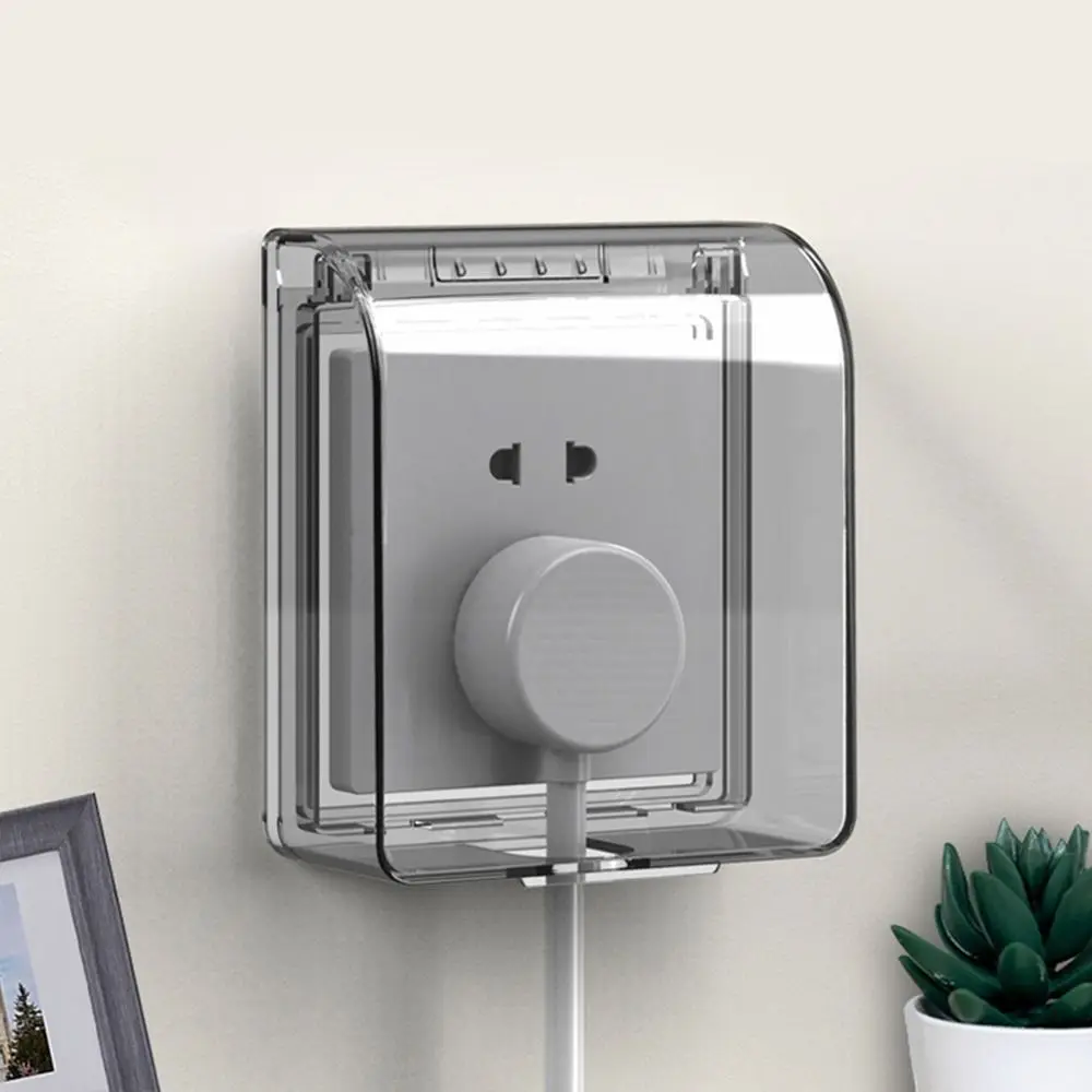 86 Type Switch Protective Cover Self-Adhesive Splash-Proof Socket Protector Waterproof Power Outlet Electric Plug Cover for Home