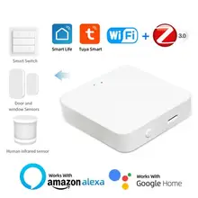 

Tuya Multimode Gateway WiFi+Bluetooth Compatible+Zigbee Gateway Tuya/Smart Life Remote Control Multifunction Multimode Gateway