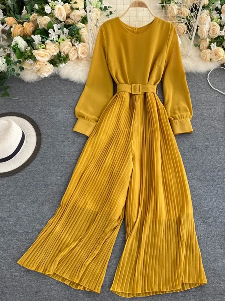 Combinaison Femme Manches Courtes - Jumpsuit élégant Avec Ceinture, Pantalon Loose - Style Décontracté Pour Plage, Vacances, Sortie