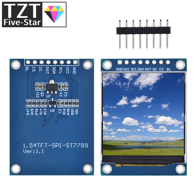 Ǯ ÷ TFT ÷ , HD IPS LCD LED ũ, Ƶ̳ SPI ̽, ST7789, 1.54 ġ, 1.54 ġ, 240x240
