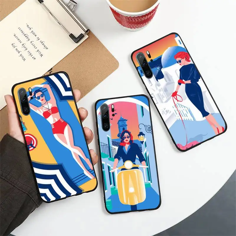 Модный женский чехол для телефона Honor 7A Pro 7C 10i 8A 8X 8S 8 9 10 20 Lite силиконовый |